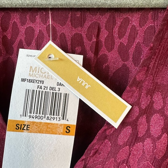 Michael Kors Julia Burgundy Dress  Small - Picture 4 of 5